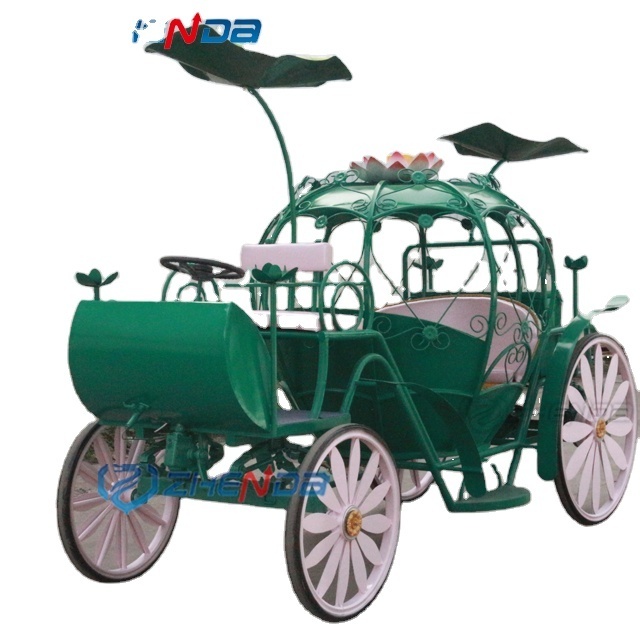 New design new model Cinderella pumpkin horse carriage lotus leaf shape beautiful pumpkin horse carriage for sale