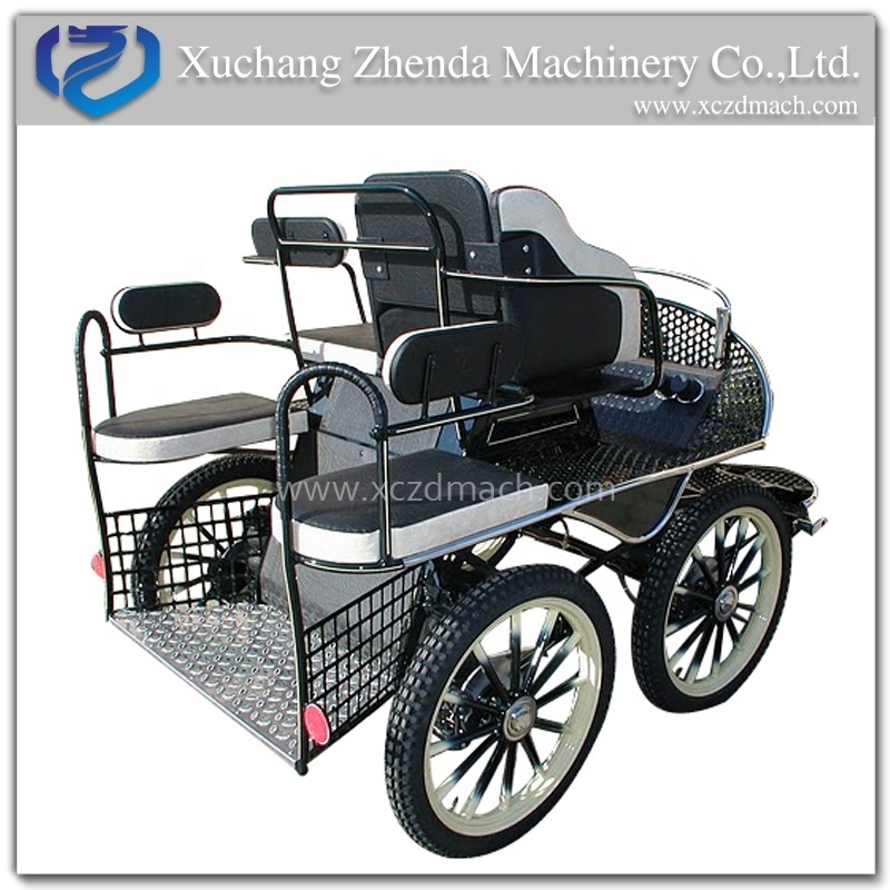 High Quality Black Marathon Horse Wagon / Horse Carriage/horse Cart