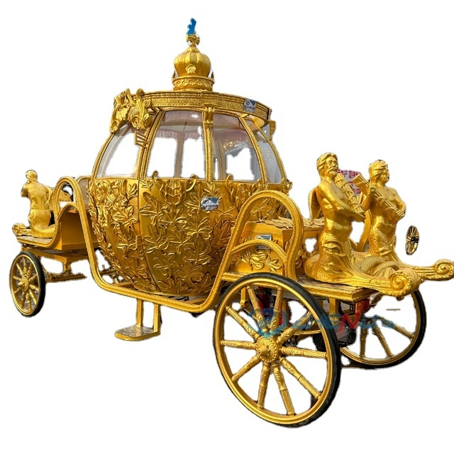 Electric British Style Wedding Horse Drawn Carriage pumpkin Carriage  electric Luxury cinderella coach for Wedding Venue