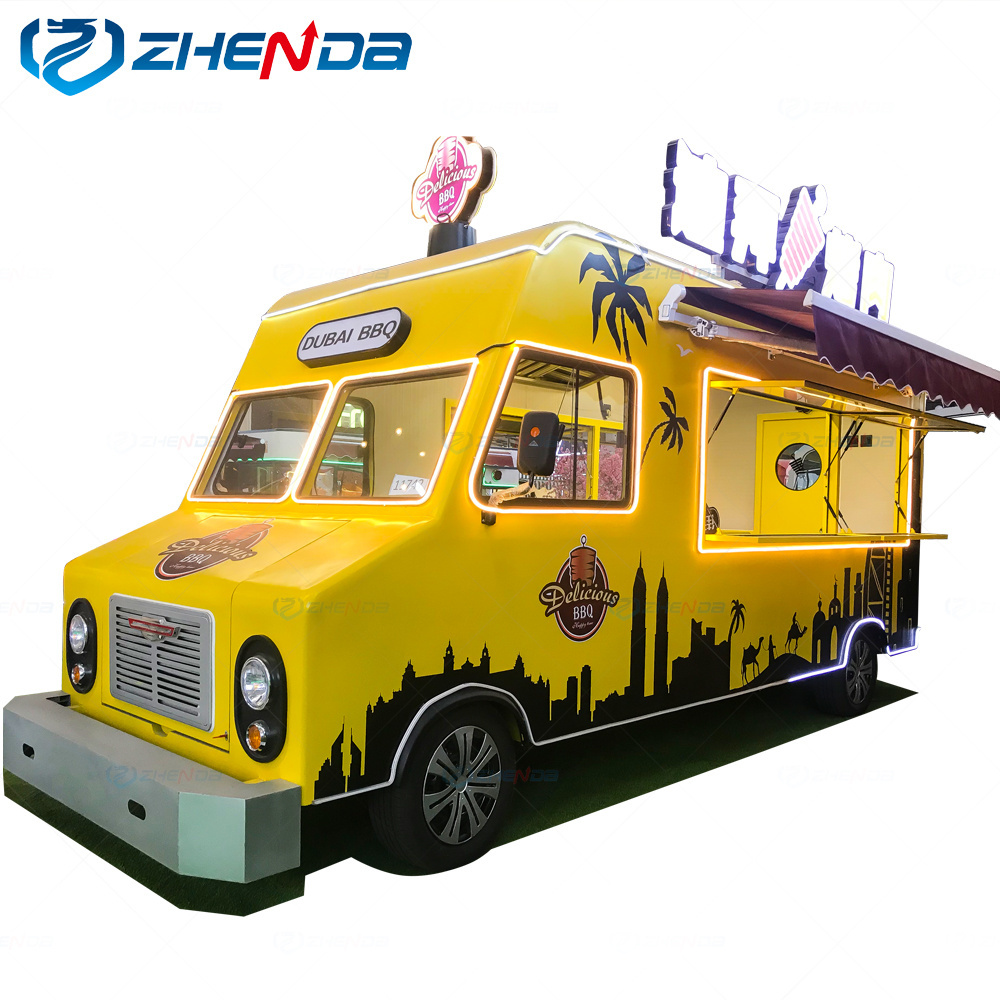 High Quality Coffee Van Beer Bar Hot Dog Food Cart Mobile Snack Food Truck for Sale European