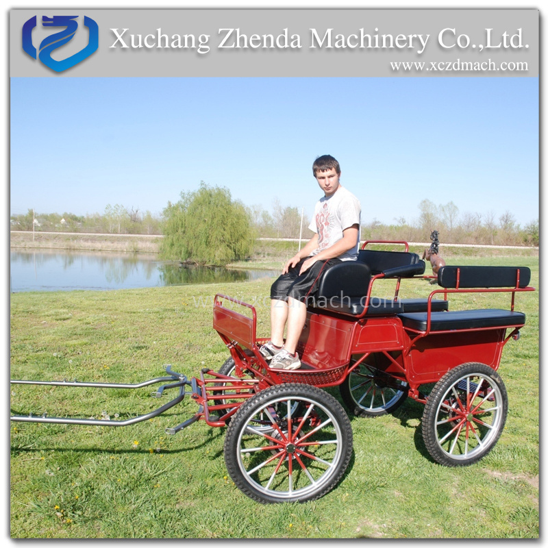 High Quality Black Marathon Horse Wagon / Horse Carriage/horse Cart