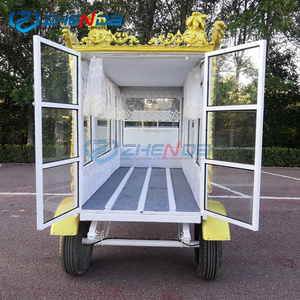 Funeral Car Manufacturer Coffin Carriage / Solemn Funeral Horse Drawn Hearse