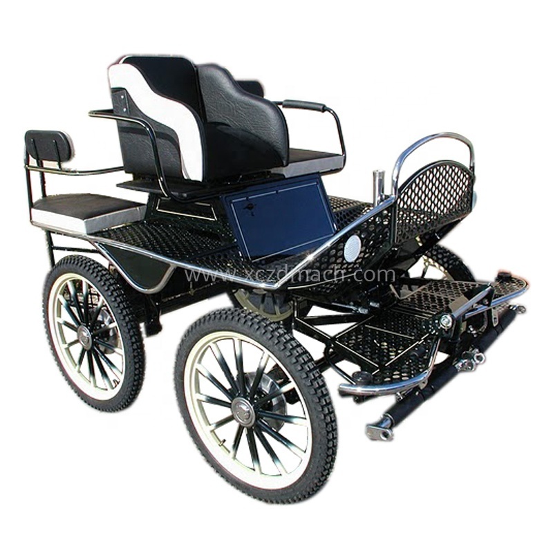 High Quality Black Marathon Horse Wagon / Horse Carriage/horse Cart