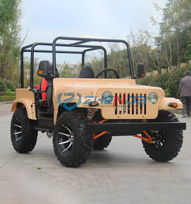 New hot selling China made all terrain off-road vehicle 2 seater mini jeep for traveling through deserts and mountains