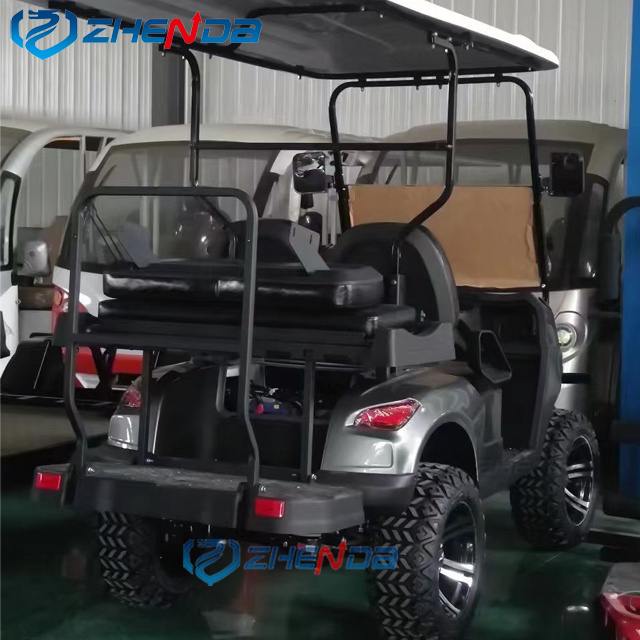 Hot Selling 4 Wheel Drive Gasoline Electric Golf Buggy 4 Seater Club Car Golf Cart electric carts With Cargo Bed