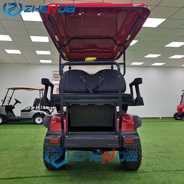 Wholesale black golf club trolley luxury 4 seater golf cart utility vehicle lithium battery golf buggy with bumper