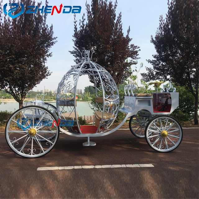 Photography Props cinderella pumpkin carriage small wedding horse carriage 4 wheels electric horse carriage