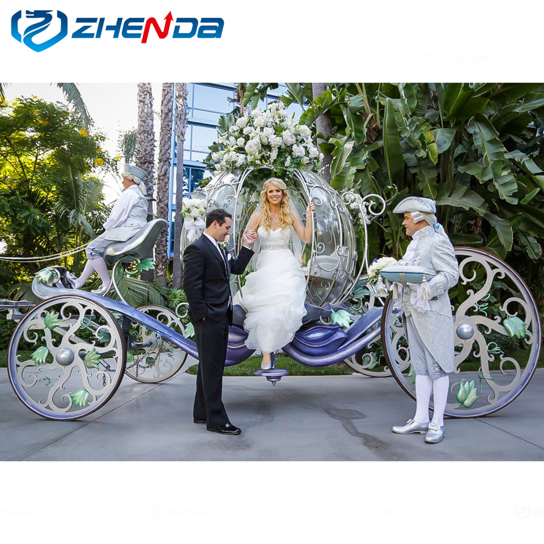 White Electric Cinderella Pumpkin Carriage Wedding Sightseeing Play horse drawn Carriage