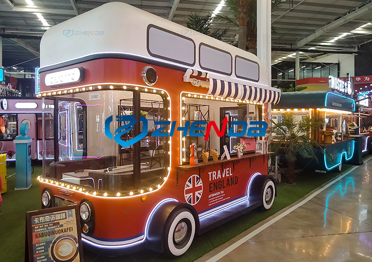 China Outdoor Food Car Fast Food Truck for sale Electrical Stainless Steel Mobile Food Cart