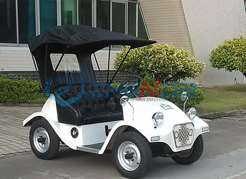 For Sale Mini White Two-seater Covered Golf Cart / High Quality Unique Design Vintage Car Electric Car without License 1 - 2