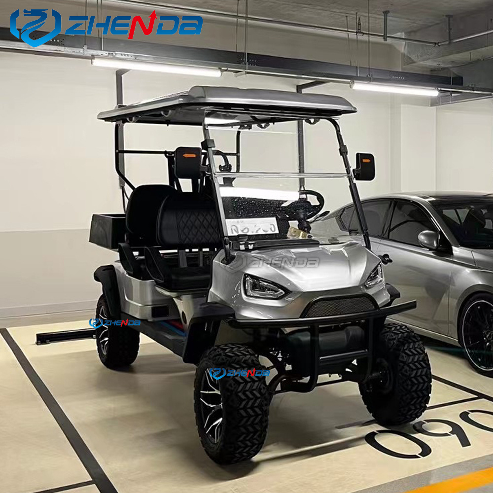 ZHENDA newest battery powered 6 seater golf carts have ready goods new off road electric golf cart buggy with lithium battery