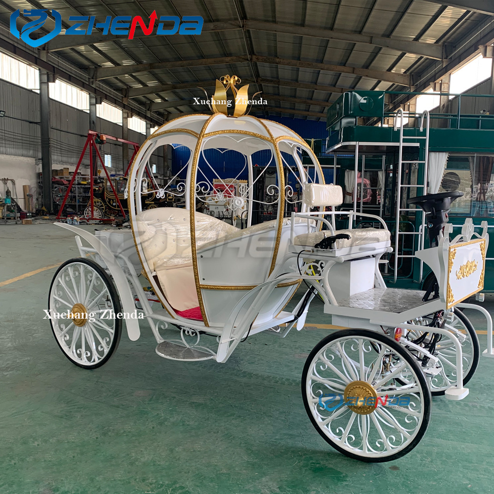 Low Price Hot Selling Pumpkin Princess Carriage Electric Car Pumpkin Carriage Luxury Wedding Car Cinderella Electric Pumpkin Car