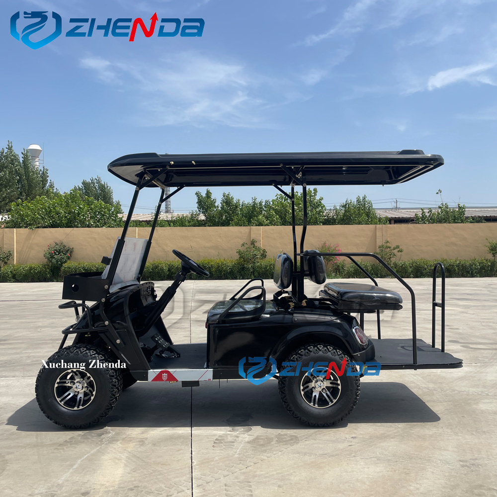 4 seater golf cart with gas or electric power / 48V 4 Wheel 4 Seater Golf Cart / fashion style golf cart with big power motor