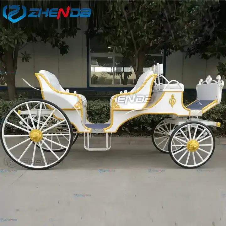 European Sightseeing Horse Carriage Electric Cinderella Children Garden Horse Cart / Mini Princess Carriage For Sale