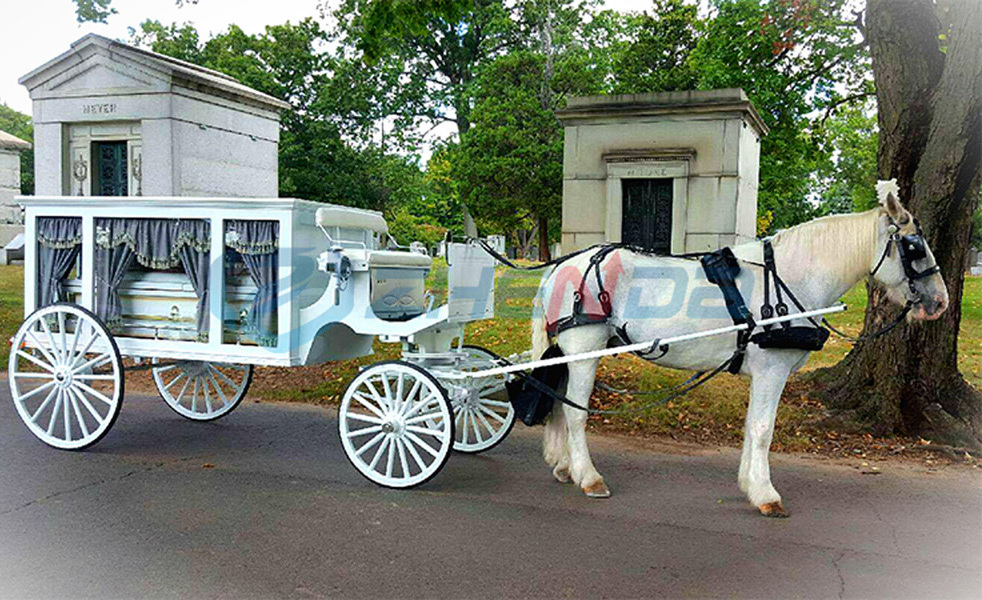 Hot sale customizable latest horse drawn hearse / high quality electric hearse for sale