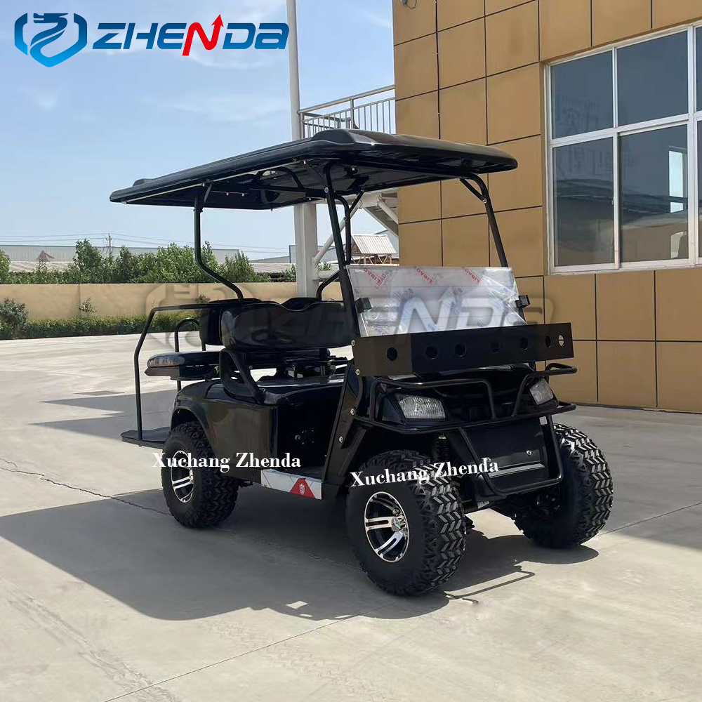 4 seater golf cart with gas or electric power / 48V 4 Wheel 4 Seater Golf Cart / fashion style golf cart with big power motor