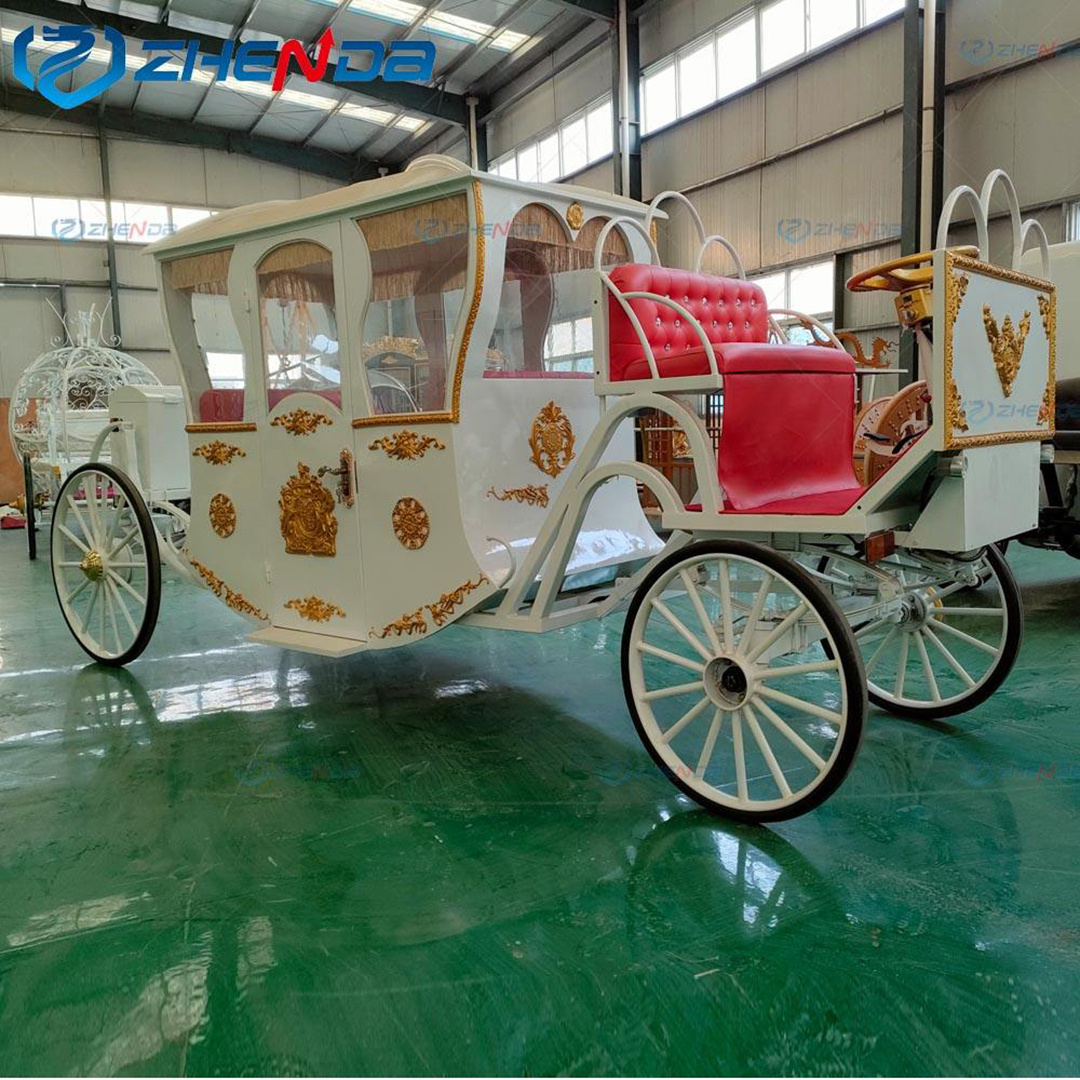 European Historic White Sightseeing Carriage/Passenger Carriage/Electric Horseless Carriage