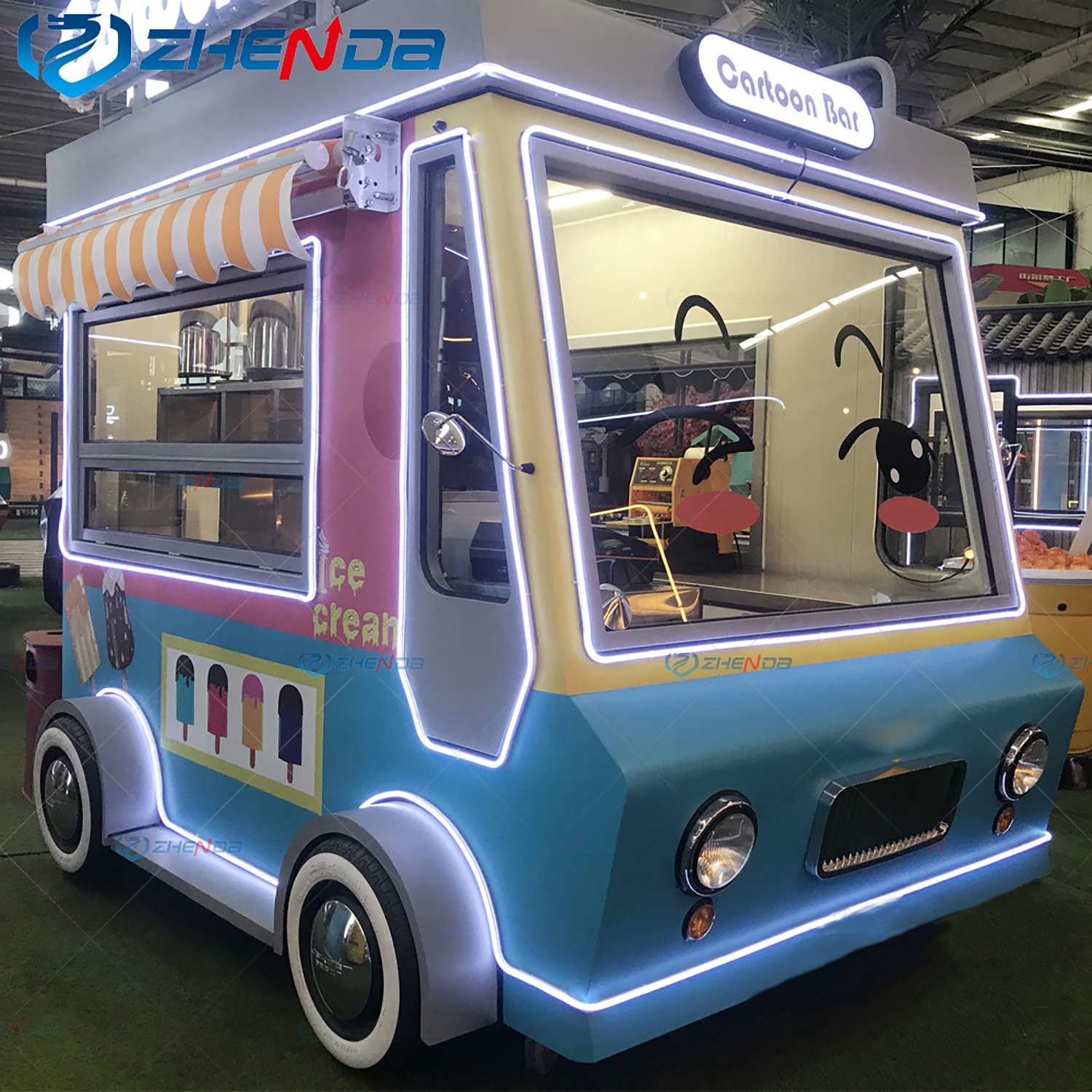 High-quality fried food truck wholesale juice coffee mobile food cart waffle food trailer in promotion