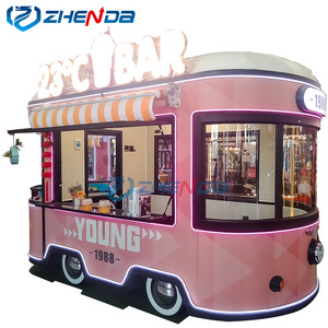 Support Customization Mobile Electric Hot Dog Truck Street Food Trailer Europe Standard Ice Cream Cart with ce