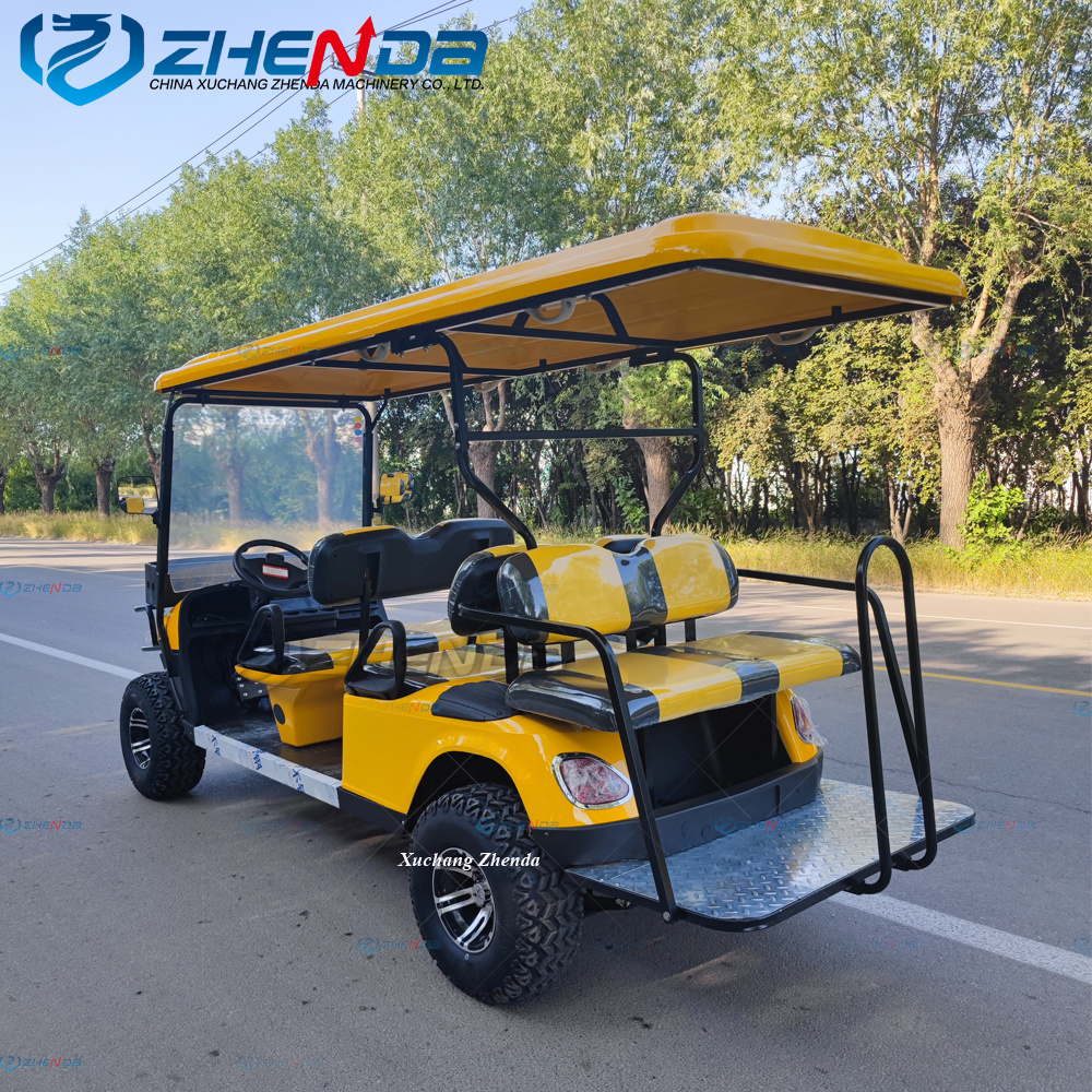 6 seater 72V lithium ion battery aluminum frame golf cart /  Cheap Bumblebee Dog