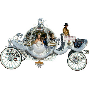 White Electric Cinderella Pumpkin Carriage Wedding Sightseeing Play horse drawn Carriage