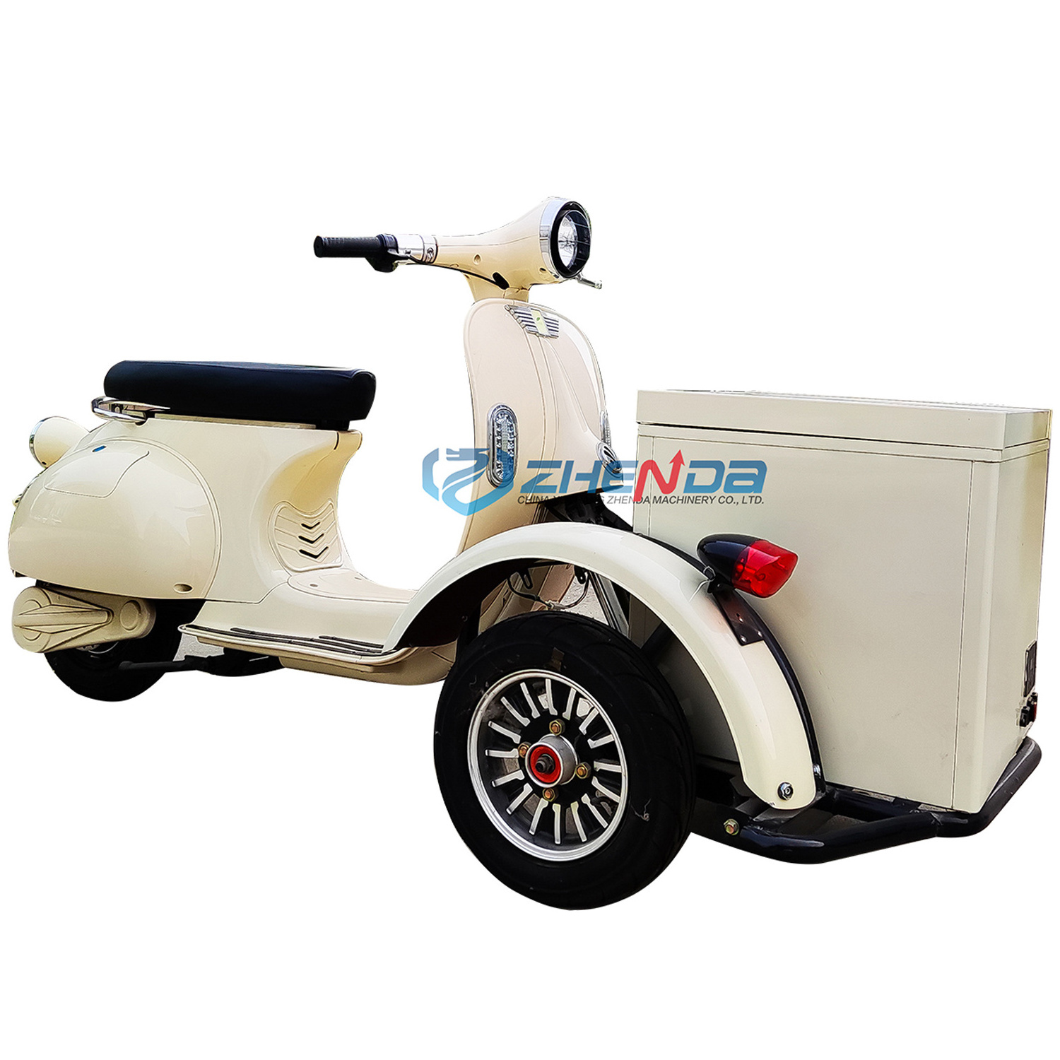 New White Electric Mini Cute Ice Cream food Trolley/Meet International Safety Standard Food Dining Cart