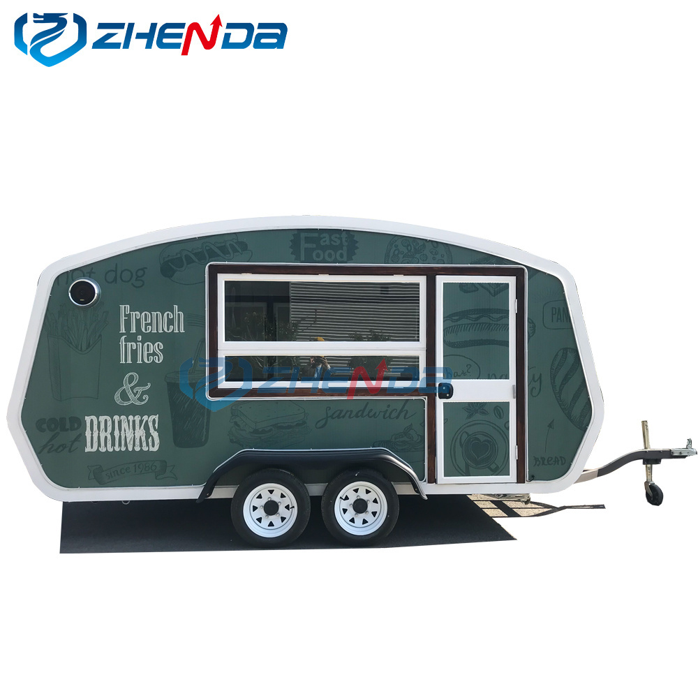 Street Mobile Food Truck Sandwich Hot Dog Pizza Food Trailers Fully Equipped