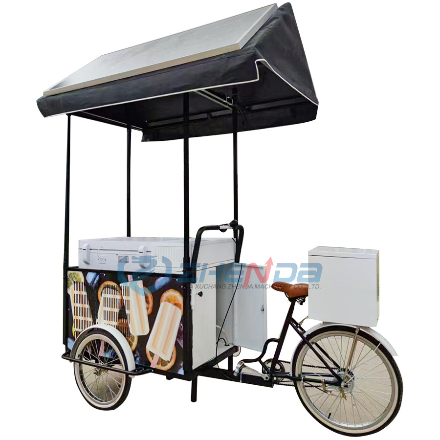 For Sale Outdoor Mini High Quality Fast Food Food Truck/New Design Bicycle Style Food  cart