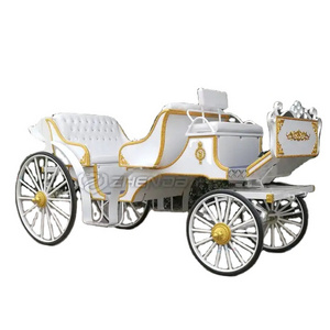 European Sightseeing Horse Carriage Electric Cinderella Children Garden Horse Cart / Mini Princess Carriage For Sale