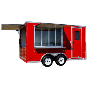 Australia standard outdoor mobile fast food carts kiosk/horse trailer food truck/fiberglass food trailer for sale