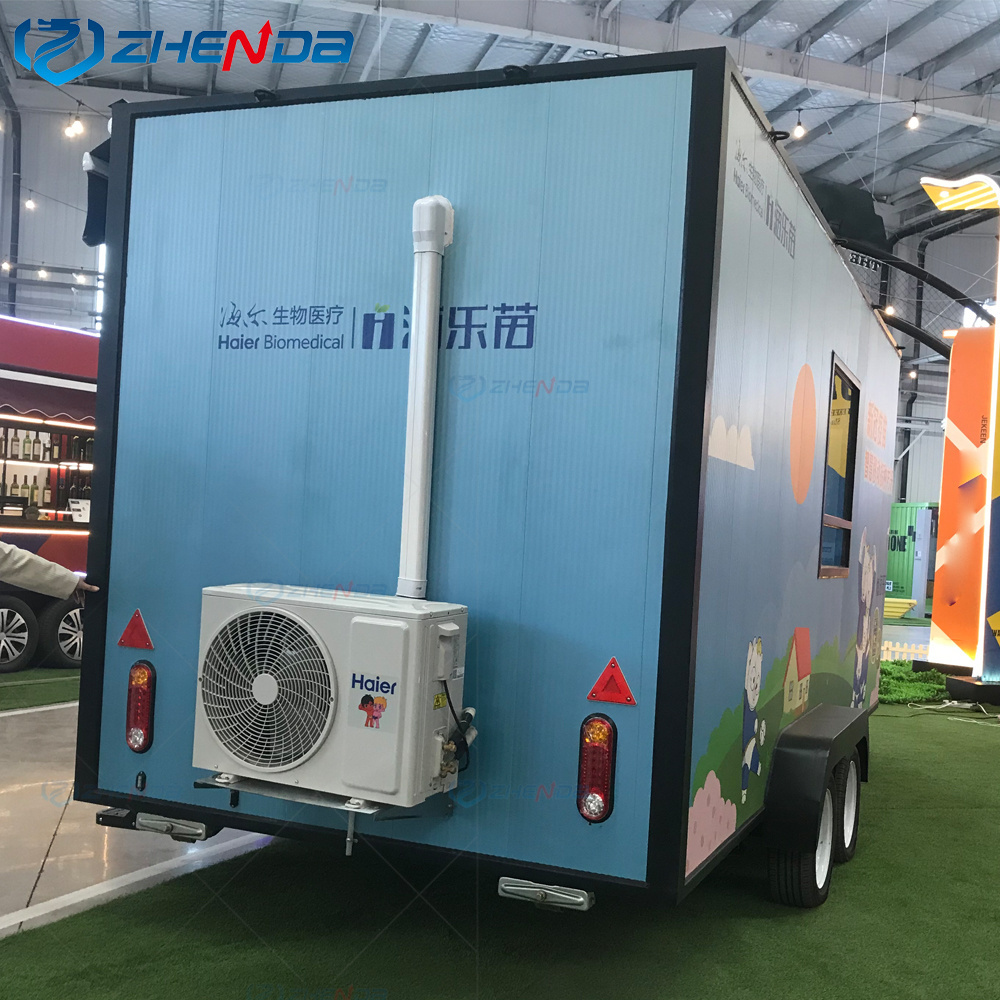 Customized Mobile K Hot Dog Fast Food Trailers with air conditioner / Mobile Pizza Fast Food Trucks With Full Kitchen