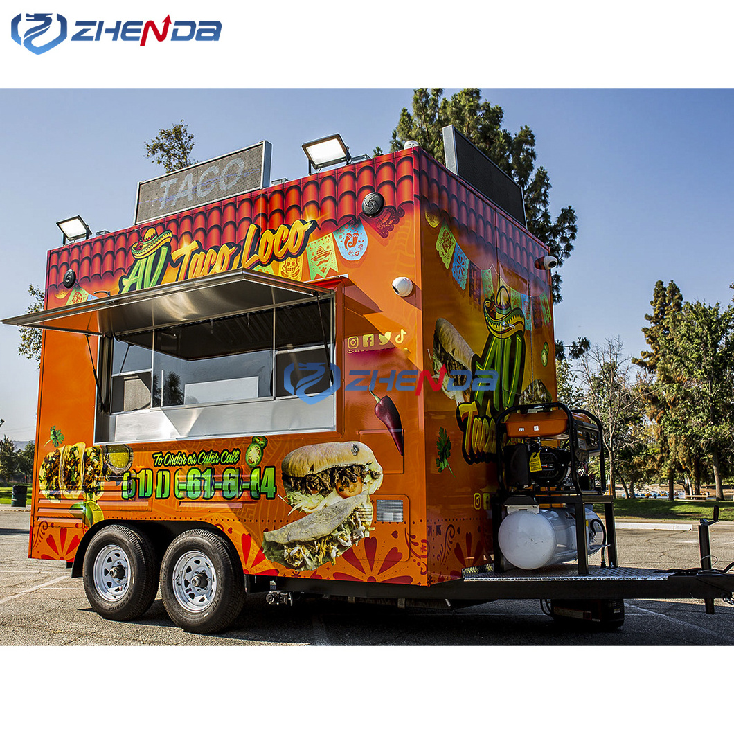 Food cart in the philippines for sale/mobile food truck trailer with full kitchen/food truck cars