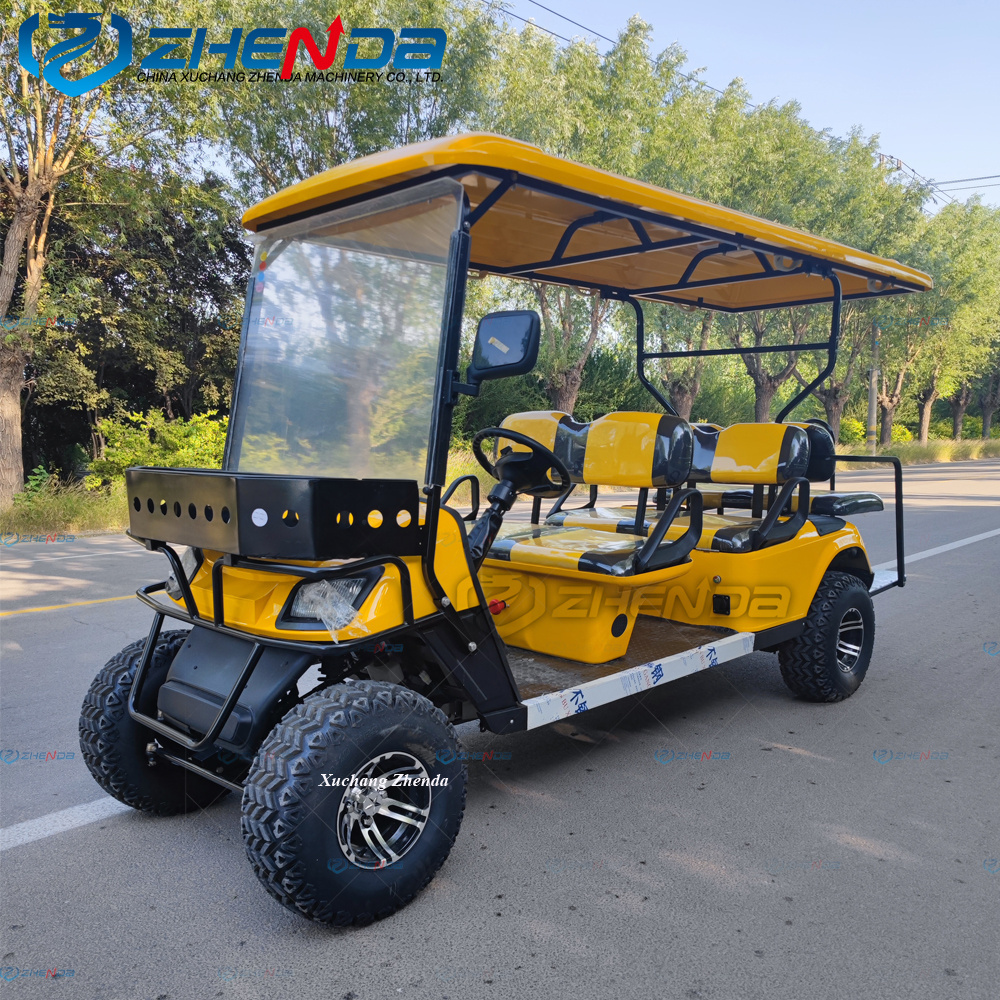 6 seater 72V lithium ion battery aluminum frame golf cart /  Cheap Bumblebee Dog