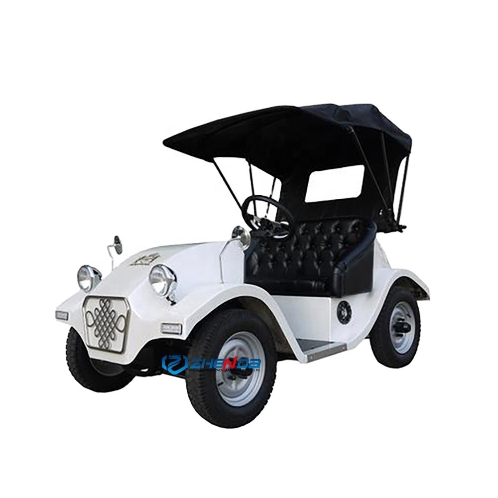 For Sale Mini White Two-seater Covered Golf Cart / High Quality Unique Design Vintage Car Electric Car without License 1 - 2