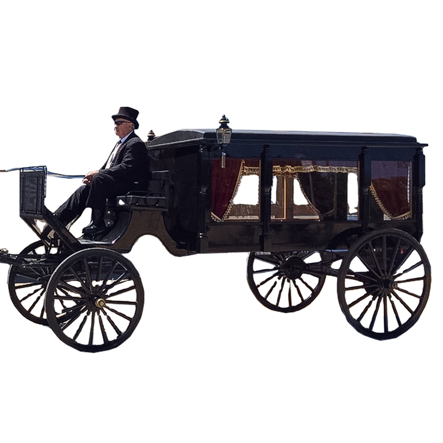 Zhenda Pinkish Funeral Coaches Manufacturer/Coffin Horse Drawn Carriage/Nigerian White Horse Hearse For Sale