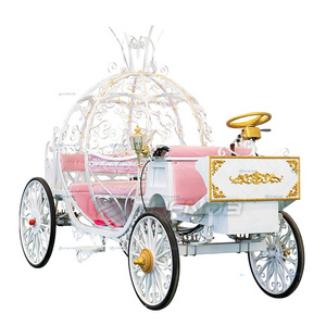 New classic wedding pumpkin carriage princess carriage vehicle wagon life size electric horseless carriage