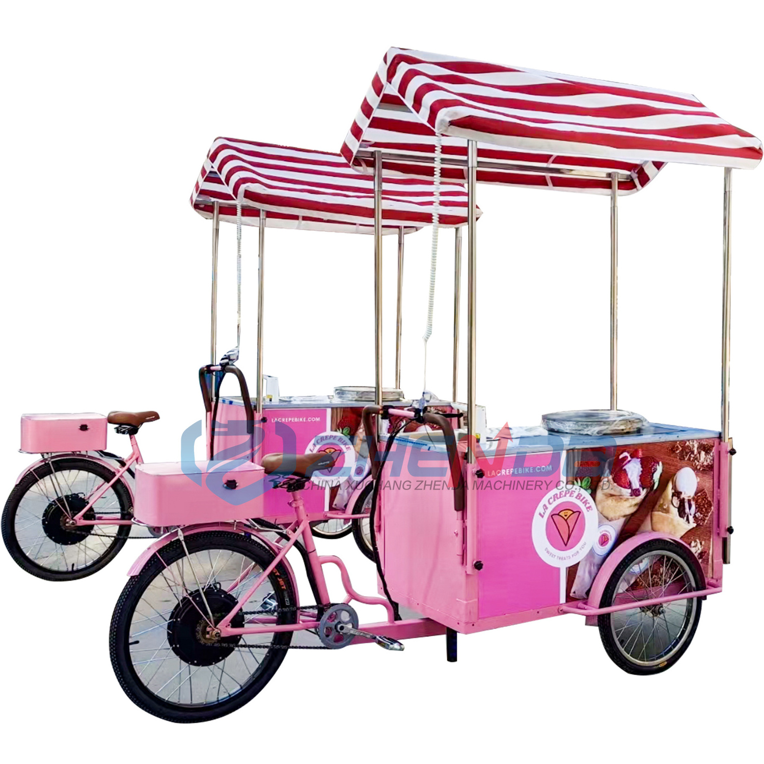 Ice Cream Mobile Snack Cart Cargo Bike Freezer Cart Coffee Rickshaw For Sale