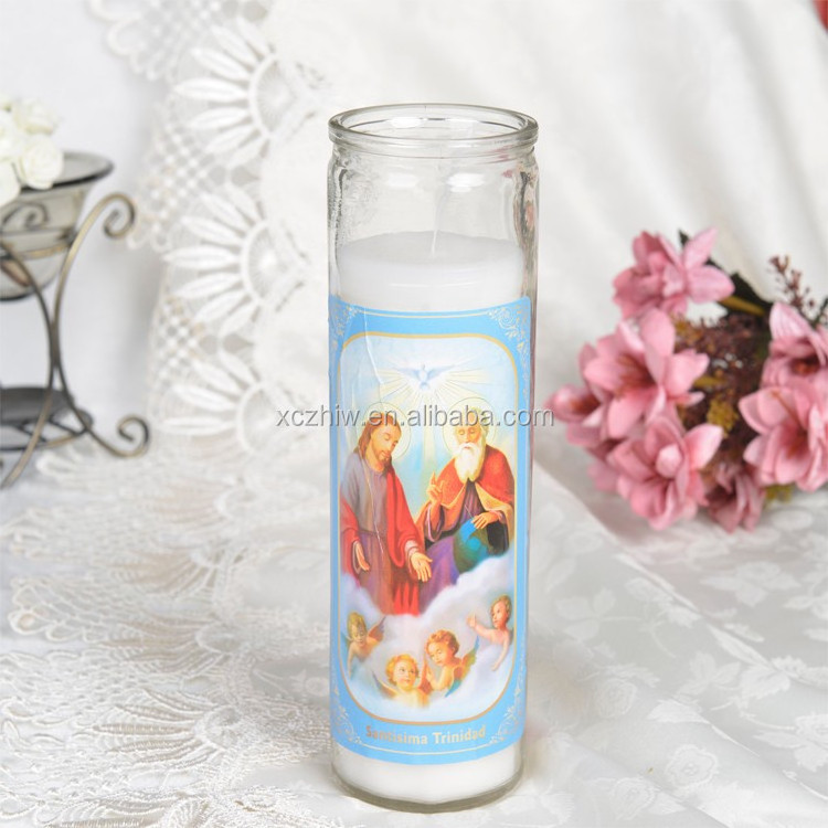 clear cylinder-religious-candle spiritual candles 7 day prayer religious candles