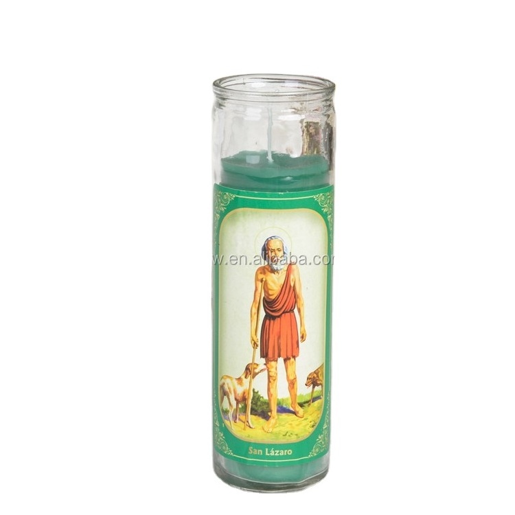 clear cylinder-religious-candle spiritual candles 7 day prayer religious candles