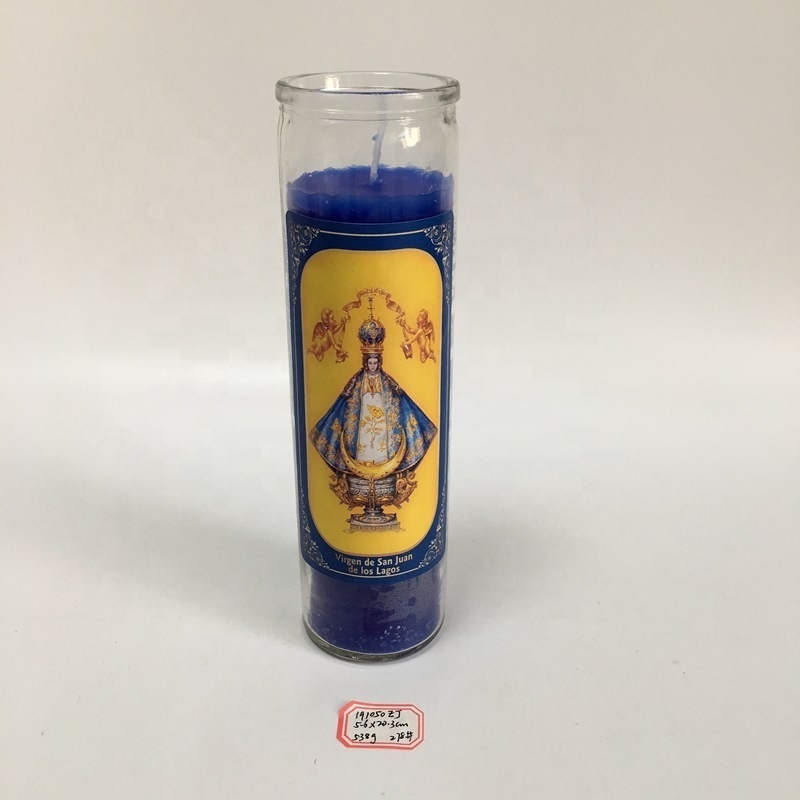 High Quality 7 Day Glass Prayer Candles Wholesale  9 days memorial candle 5 days religious candles