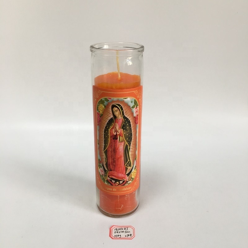 High Quality 7 Day Glass Prayer Candles Wholesale  9 days memorial candle 5 days religious candles