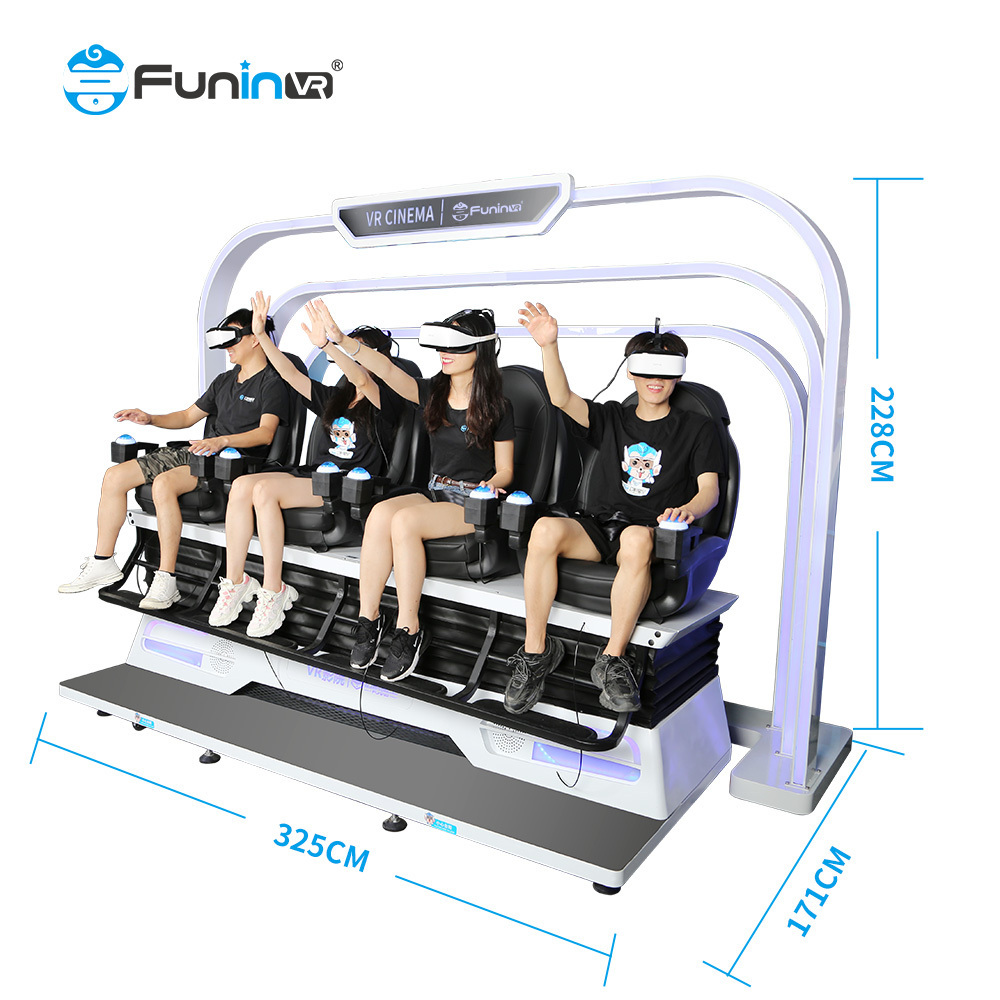 9D VR Roller Coaster Motion Seat Virtual Reality Cinema Simulator Black Kids Games Indoor Playground Equipment Roller Coaster