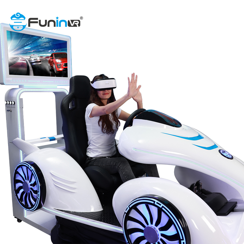 Other Amusement Park New Amusement Leswing Happy Lebar Kids Racing Car Kiddie Ride Vr Game Racing Wheel Machine Car For Sale