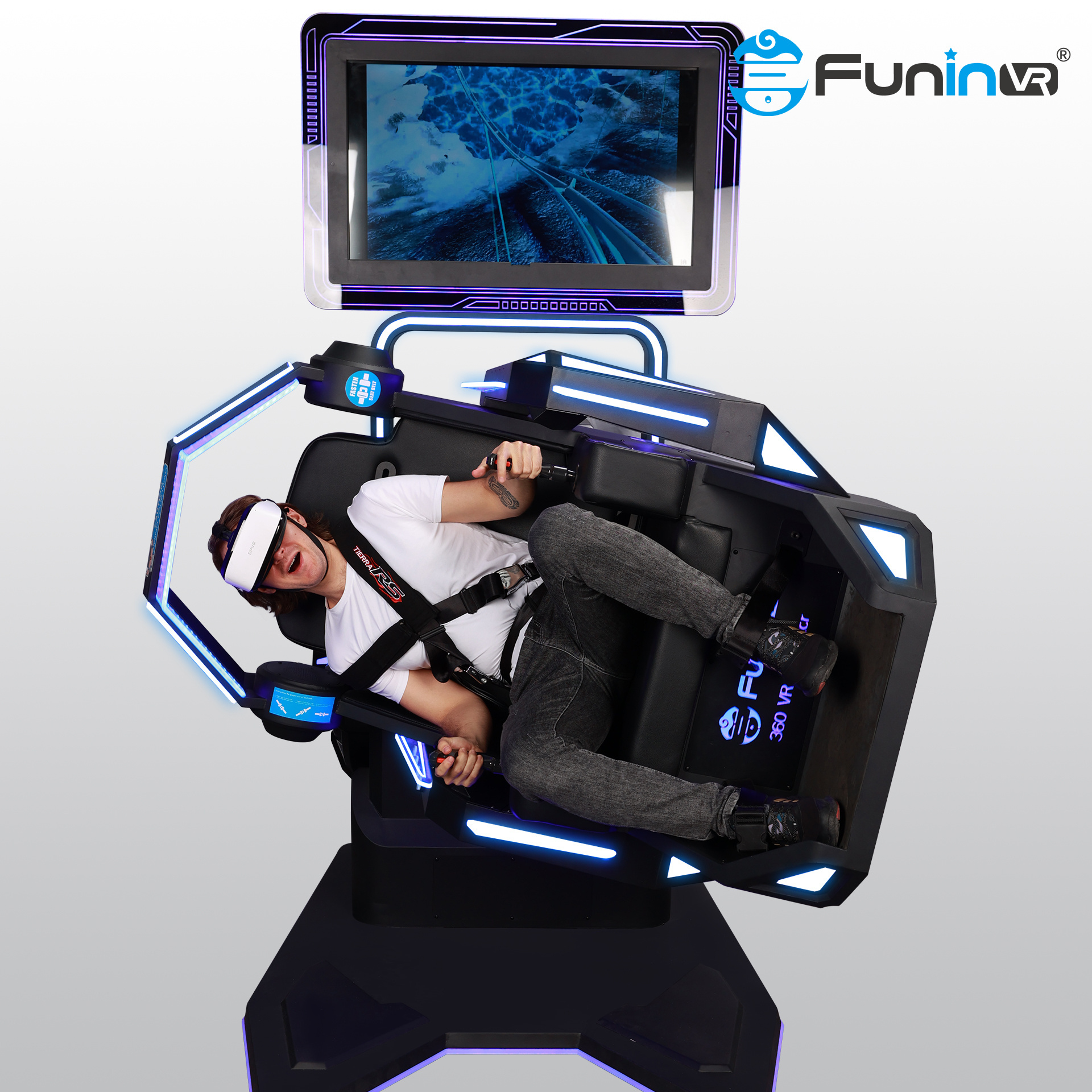 Top sales Zhuoyuan  FuninVR Technology 720 Degree arcade aircraft game machine Flight Simulator