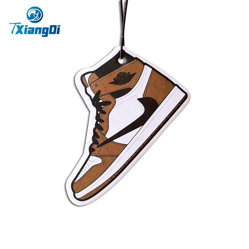 Eco-Friendly Hanging Car Air Freshener with Custom Printing sneaker shoes Paper Air Freshener