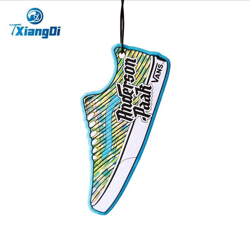 Eco-Friendly Hanging Car Air Freshener with Custom Printing sneaker shoes Paper Air Freshener