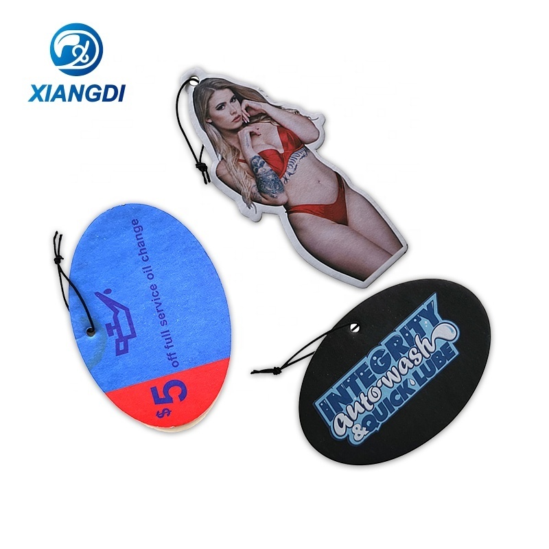 sexy girl paper air freshener for car Hat Printed With customized Logo long lasting smell High Quality Hanging Car Air Freshener