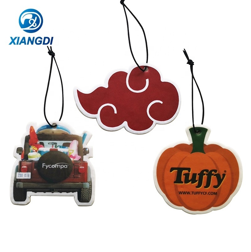 Pumpkin shape Shape of the clouds  Custom design durable hanging car air freshener paper