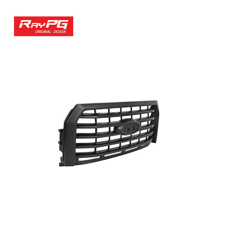 Front Bumper Grilles for 2015-2017 Ford Explorer Converted into F150 Style Black Grey Grille