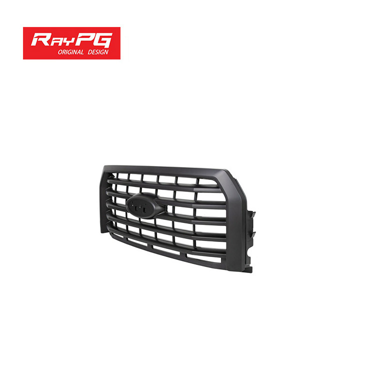 Front Bumper Grilles for 2015-2017 Ford Explorer Converted into F150 Style Black Grey Grille